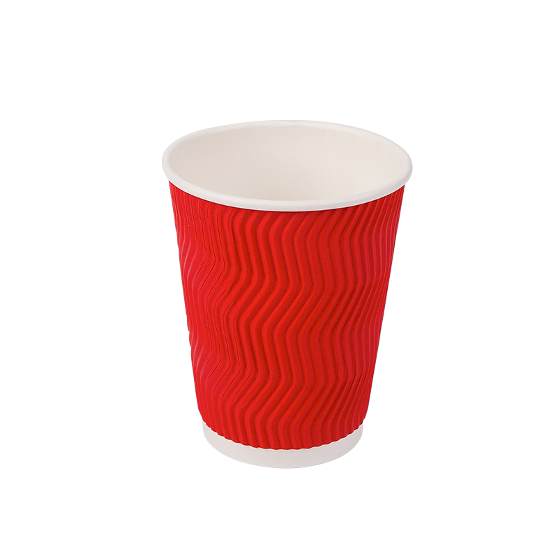 Cawan Kertas Beralun Boleh Terbiodegradasi 12oz